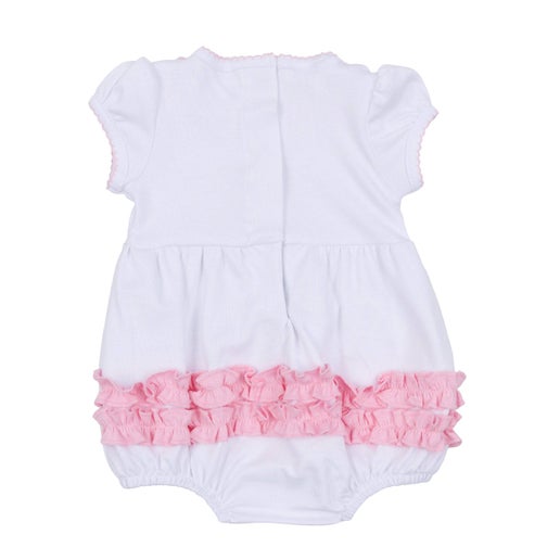 Magnolia Baby Precious Pumpkins Embroidered Ruffle Bubble