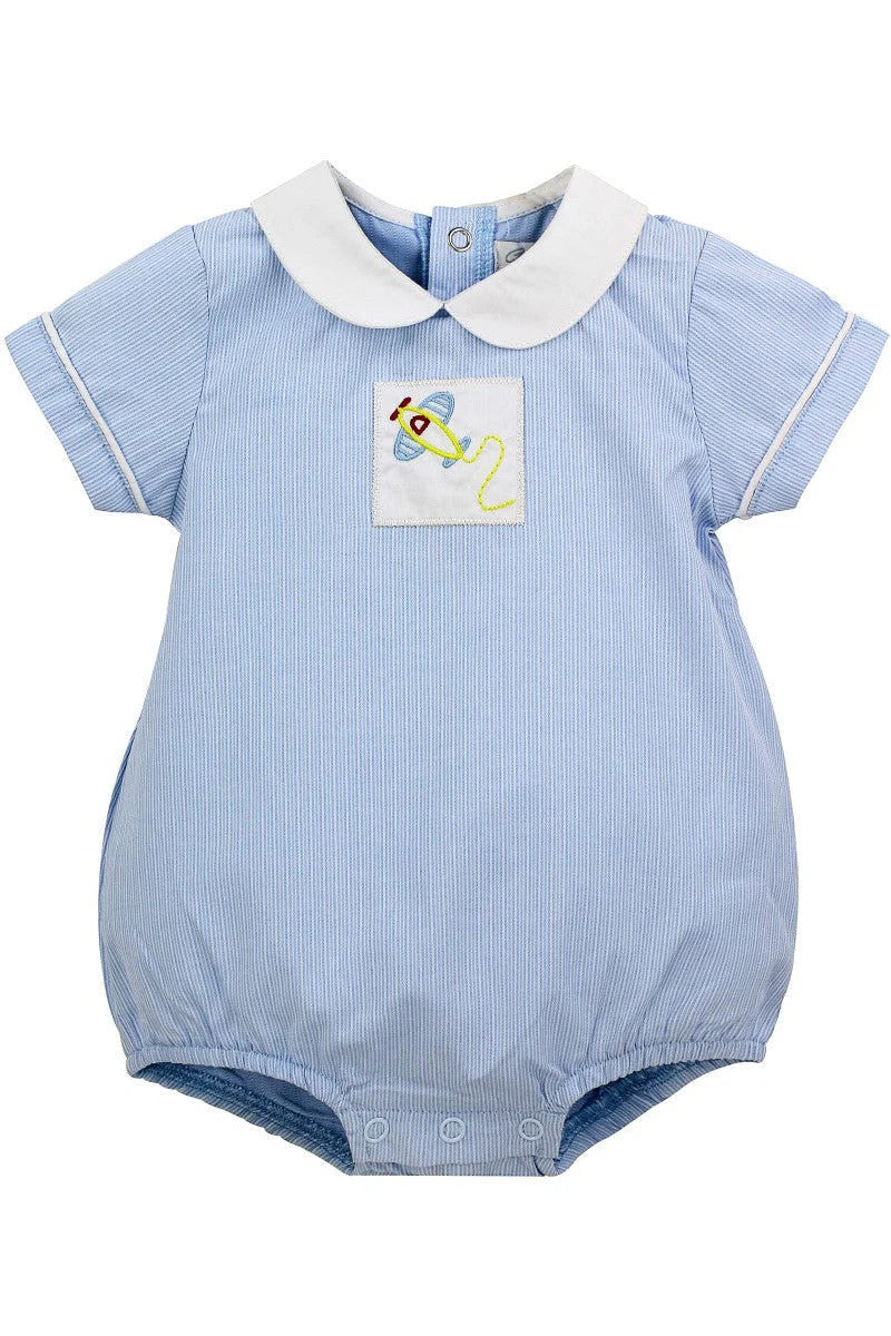 Julius Berger Baby Boy Blue Plane Jumpsuit Creeper
