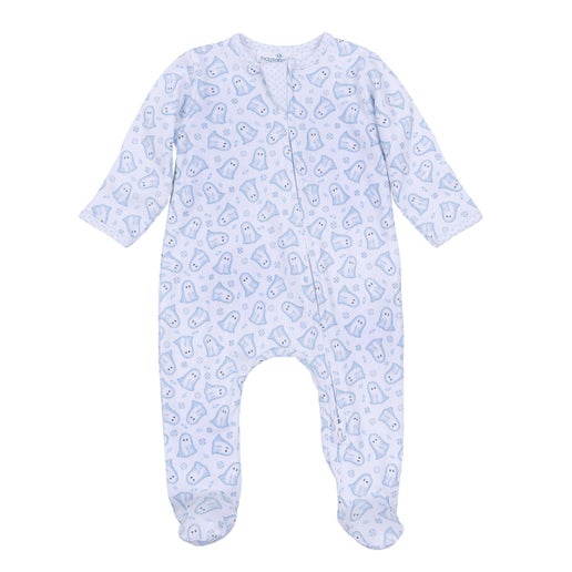 Magnolia Baby My Little Boo Zip Footie-Light Blue